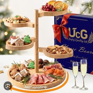 UCG Rotating Tiered Cheese & Horderves Board
